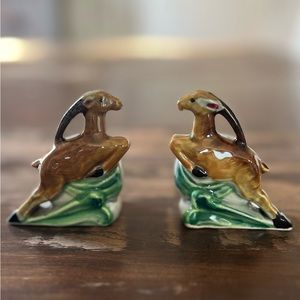 Vintage Antelope Salt & Pepper Shakers